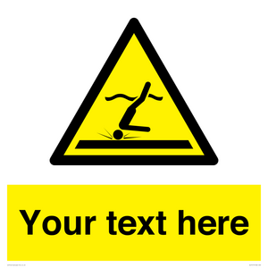 Custom Warning Shallow water diving